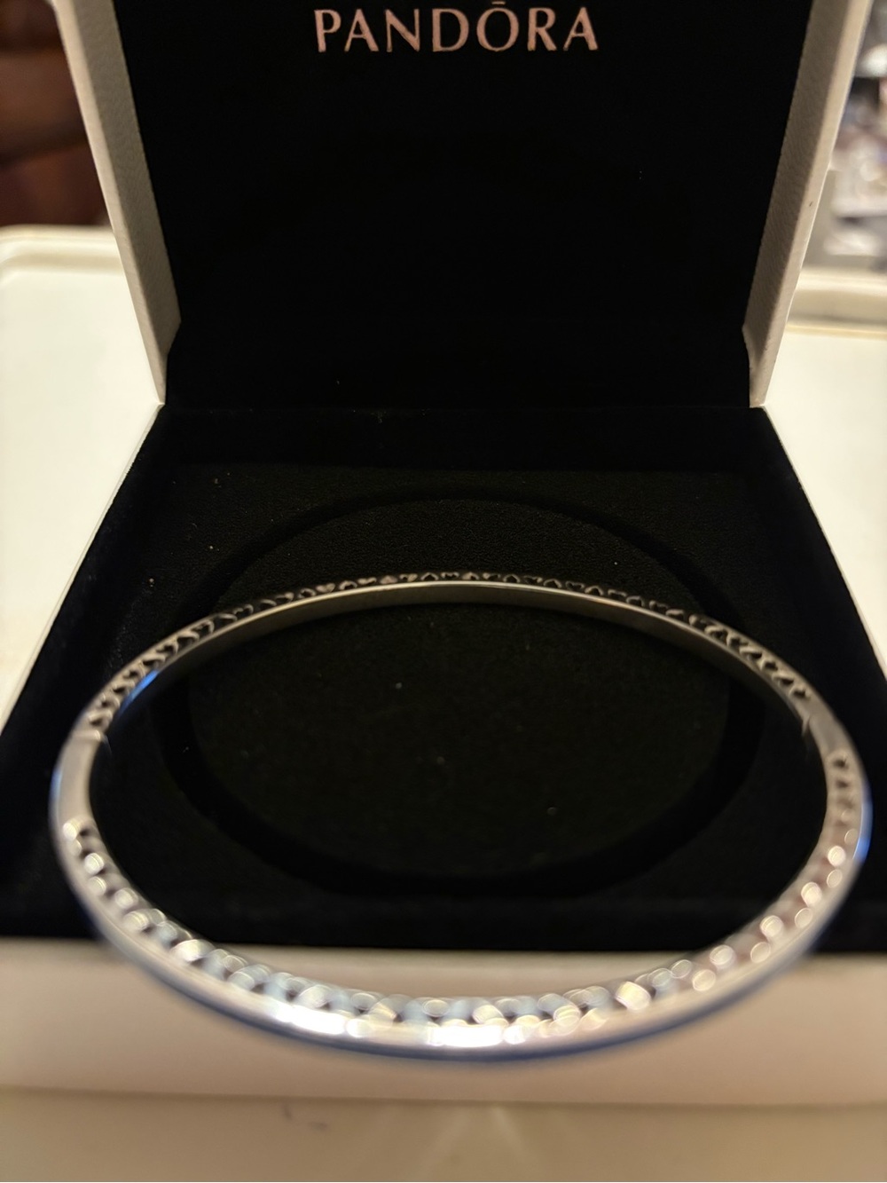 Pandora Radiant Hearts bracelet in blue and CZ silver bracelet size 3 - Picture 9 of 10